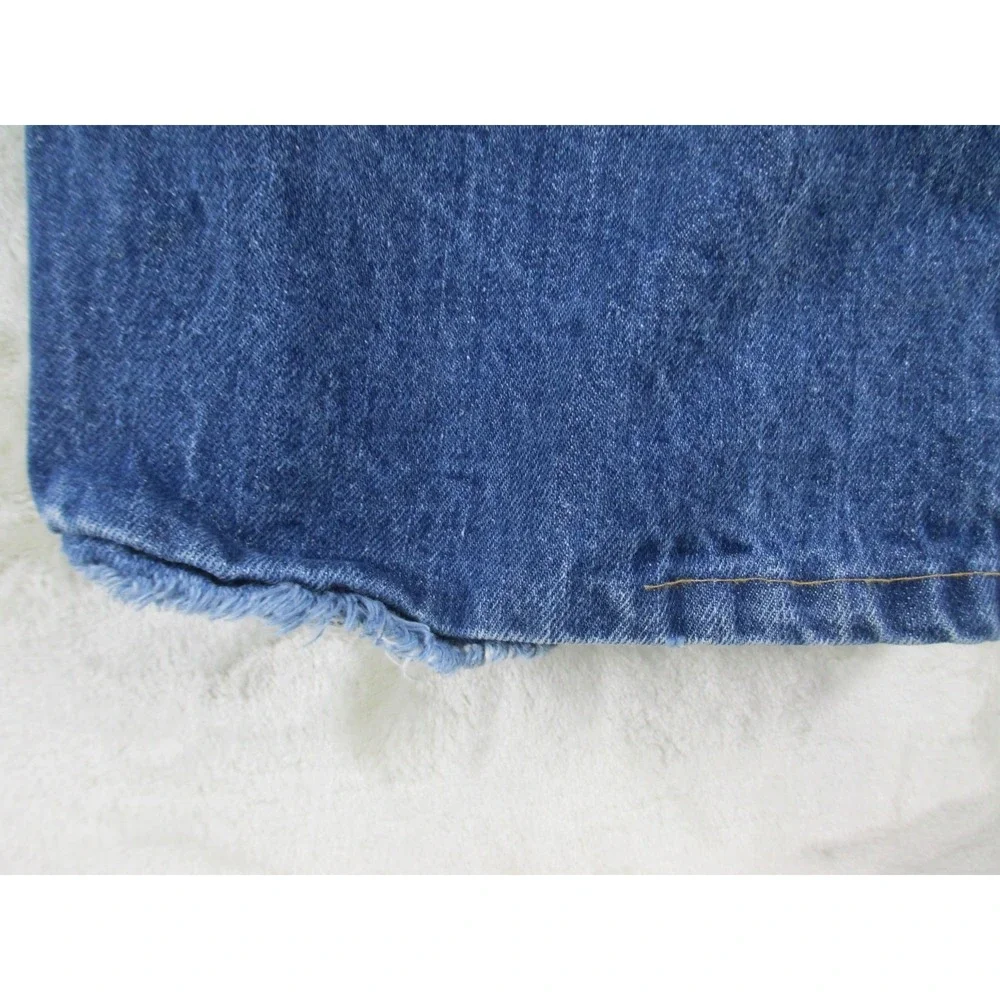 VINTAGE Levi's 505 Pants Mens 42 Blue Denim Jeans Straight Leg HEMMED 80s 42X25*